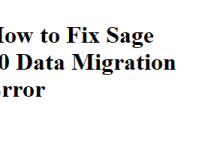 Sage 50 Data Migration Error