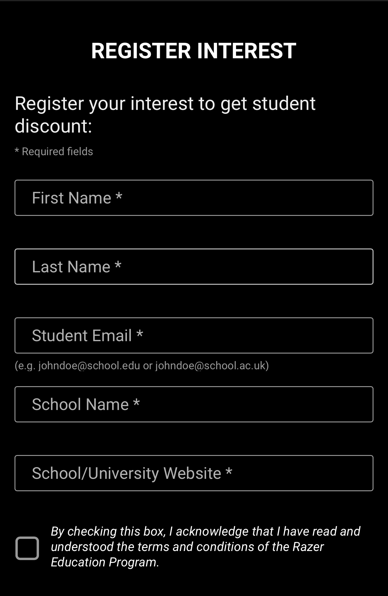 razer student discount