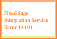 Sage Integration Service Error 14101