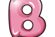 bubble letter B