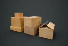 cardboard boxes