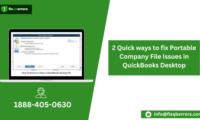 Portable company file issues- Couple of golden steps to fix