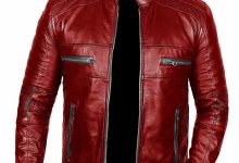 Red Leather Jacket Mens