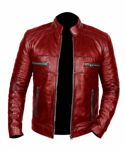 Red Leather Jacket Mens