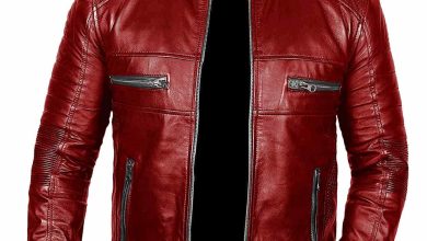 Red Leather Jacket Mens