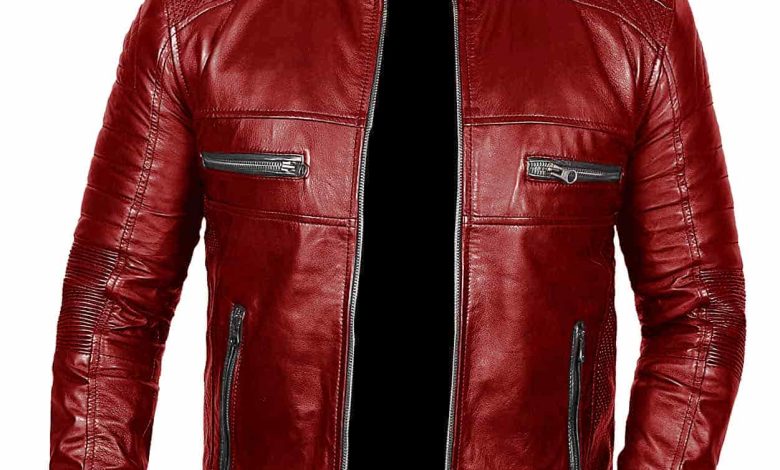 Red Leather Jacket Mens